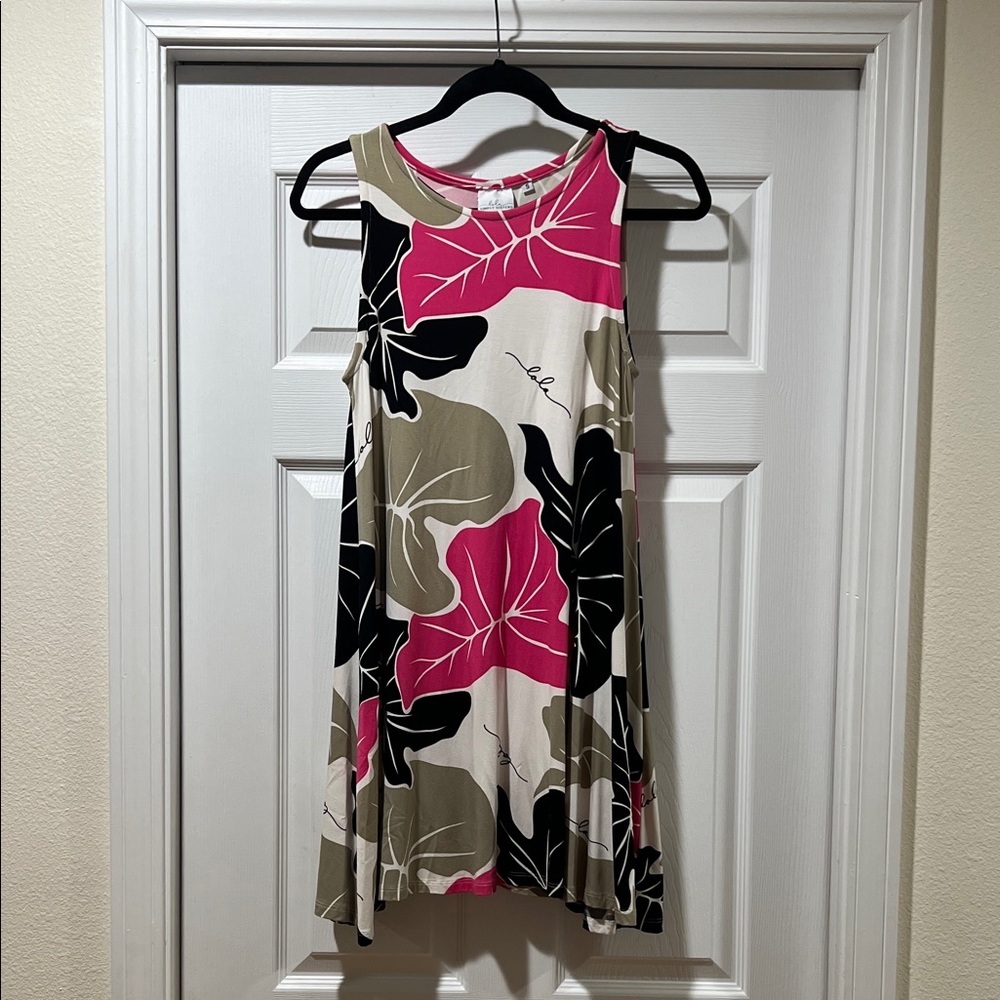 Hawaiian Sleeveless Dress - Pink, Black, Olive. Like Brand New Comdition.